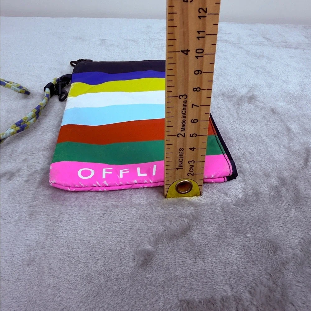 OFFLINE by Aerie Rainbow Striped Crossbody‎ Phone Bag Pouch Multicolor Small